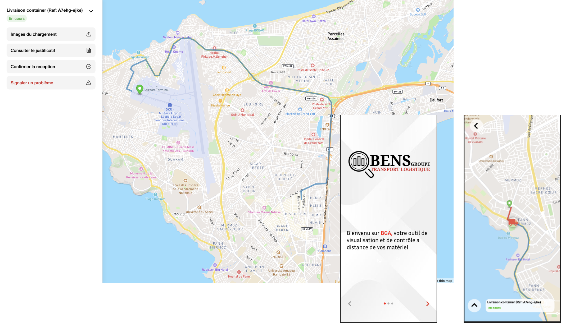 Aperçu de l'application BENS Nexus